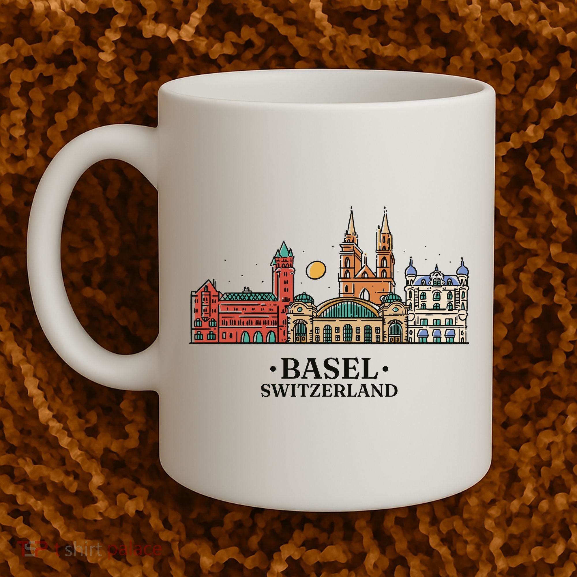 Basel Switzerland Skyline Coffee Mug