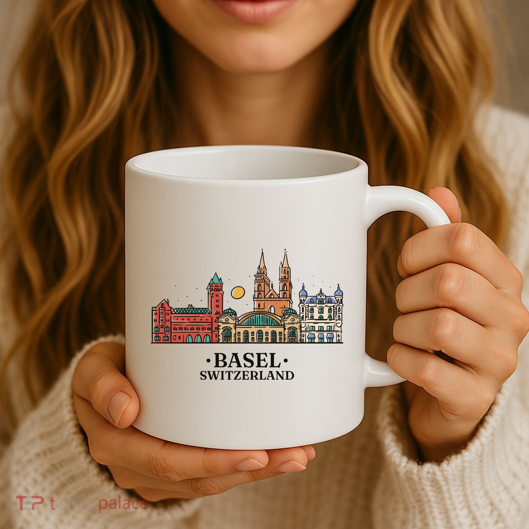 Basel Switzerland Skyline Coffee Mug