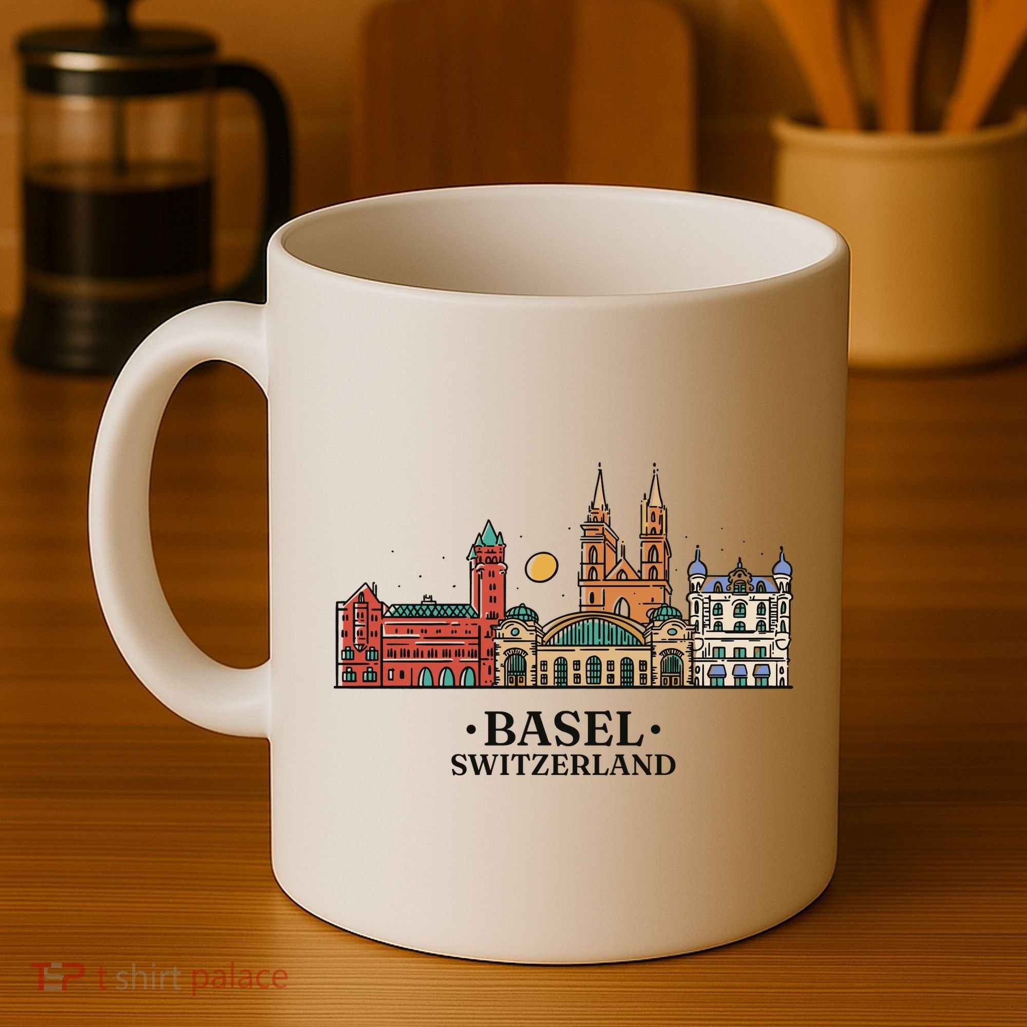 Basel Switzerland Skyline Coffee Mug