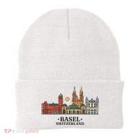 Basel Switzerland Skyline Beanie thumb 0