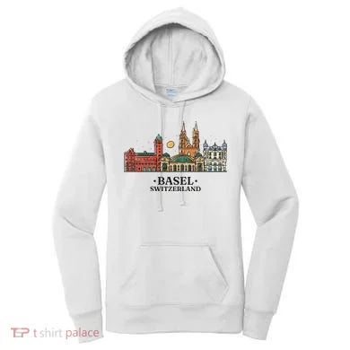 Basel Switzerland Skyline Women's Hoodie