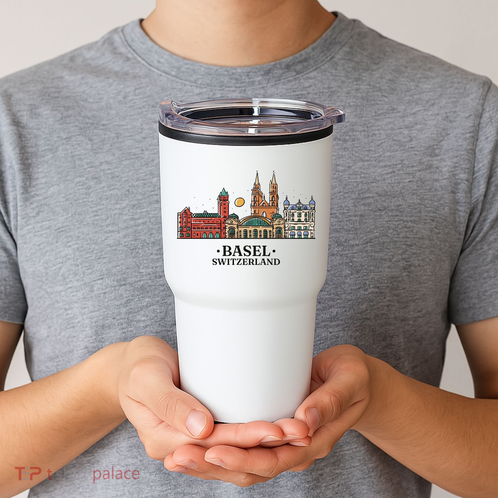 Basel Switzerland Skyline Tumbler
