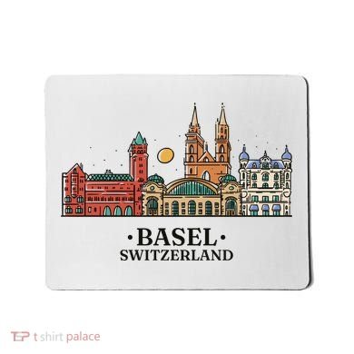 Basel Switzerland Skyline Mousepad
