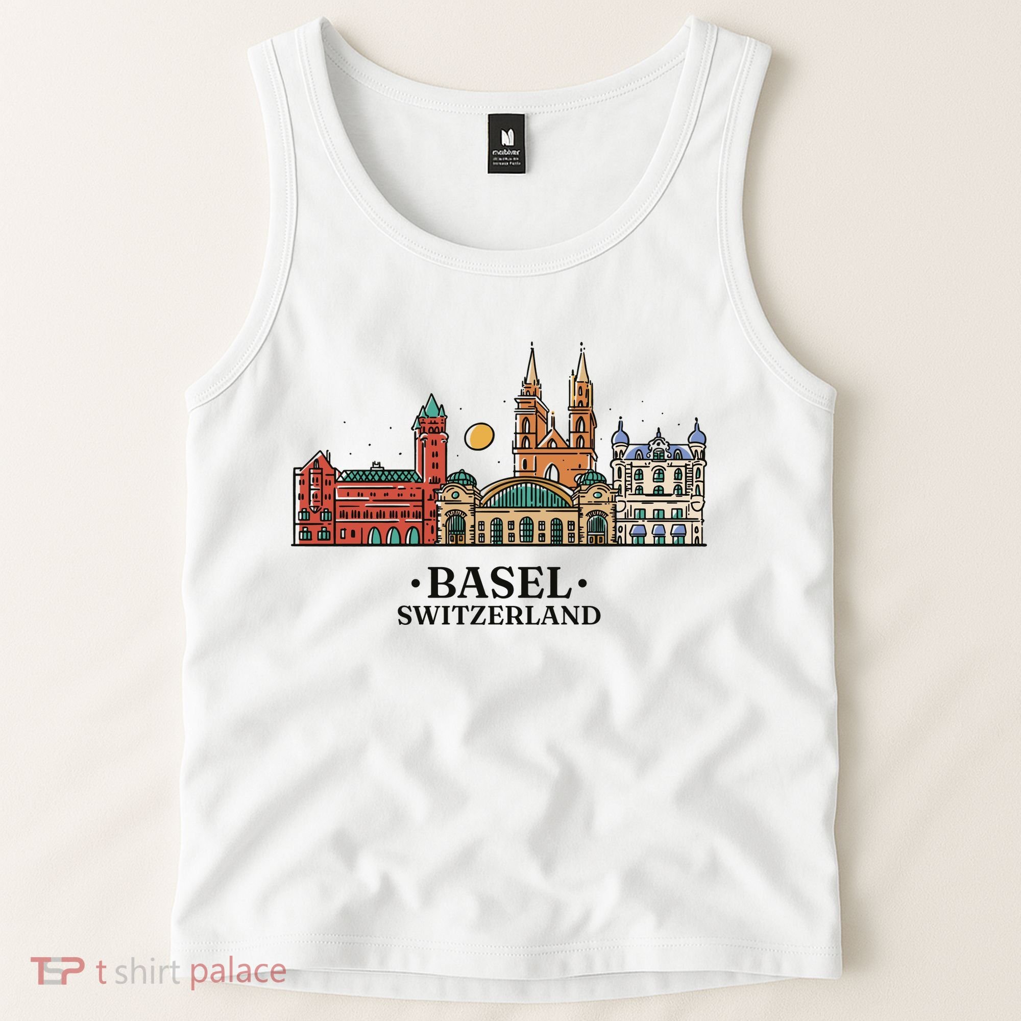 Basel Switzerland Skyline Tank Top