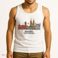 Basel Switzerland Skyline Tank Top thumb 3