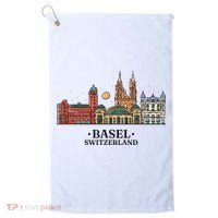 Basel Switzerland Skyline Golf Towel thumb 0