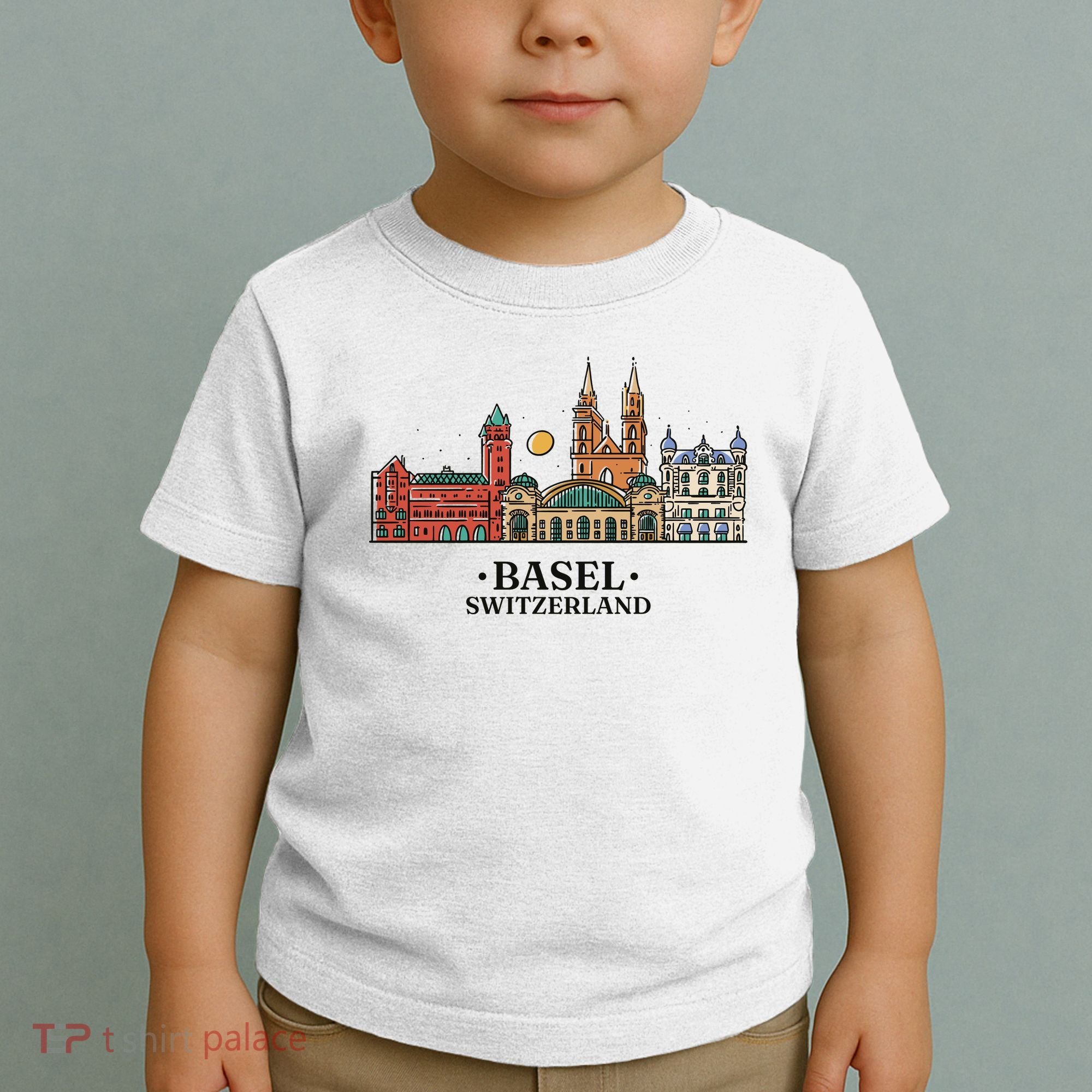 Basel Switzerland Skyline Toddler T-Shirt