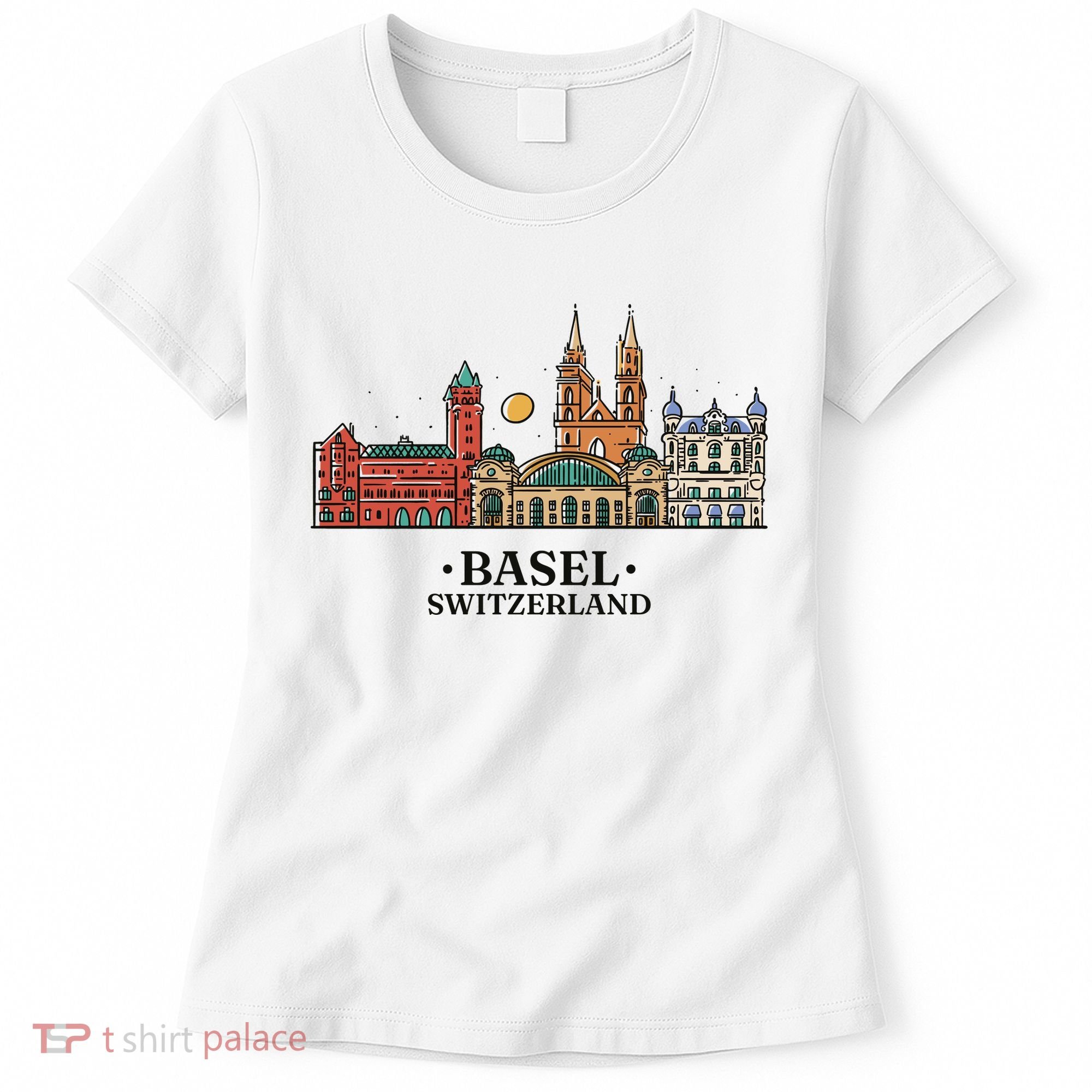 Basel Switzerland Skyline Women's T-Shirt