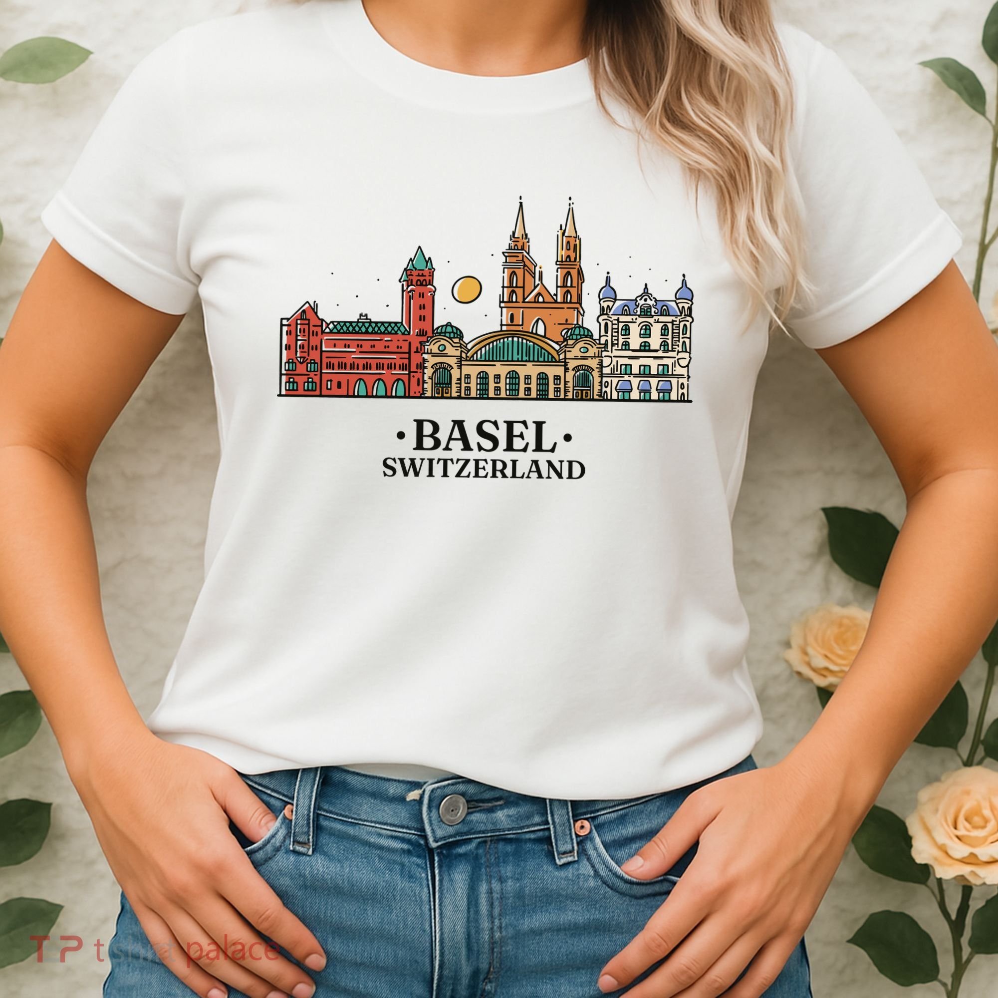 Basel Switzerland Skyline Women's T-Shirt