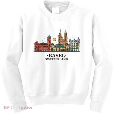 Basel Switzerland Skyline Kids Sweatshirt