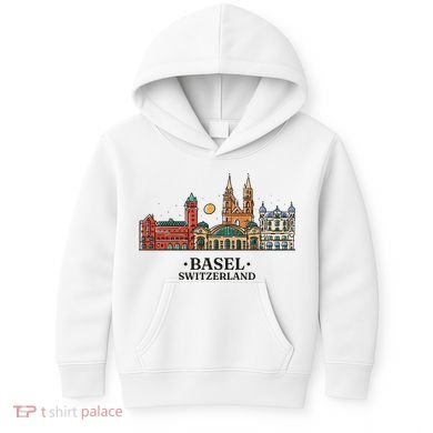 Basel Switzerland Skyline Kids Hoodie