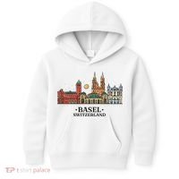 Basel Switzerland Skyline Kids Hoodie thumb 0