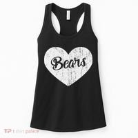 Bears School Sports Fan Team Spirit Mascot Cute Heart Gift Women's Tank Top thumb 0