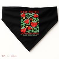 Boho Strawberry Stay Sweet Fruit Of The Spirit Christian USA-Made Doggie Bandana thumb 0