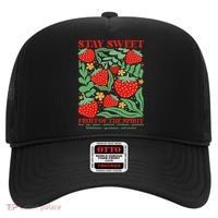 Boho Strawberry Stay Sweet Fruit Of The Spirit Christian Hat thumb 0