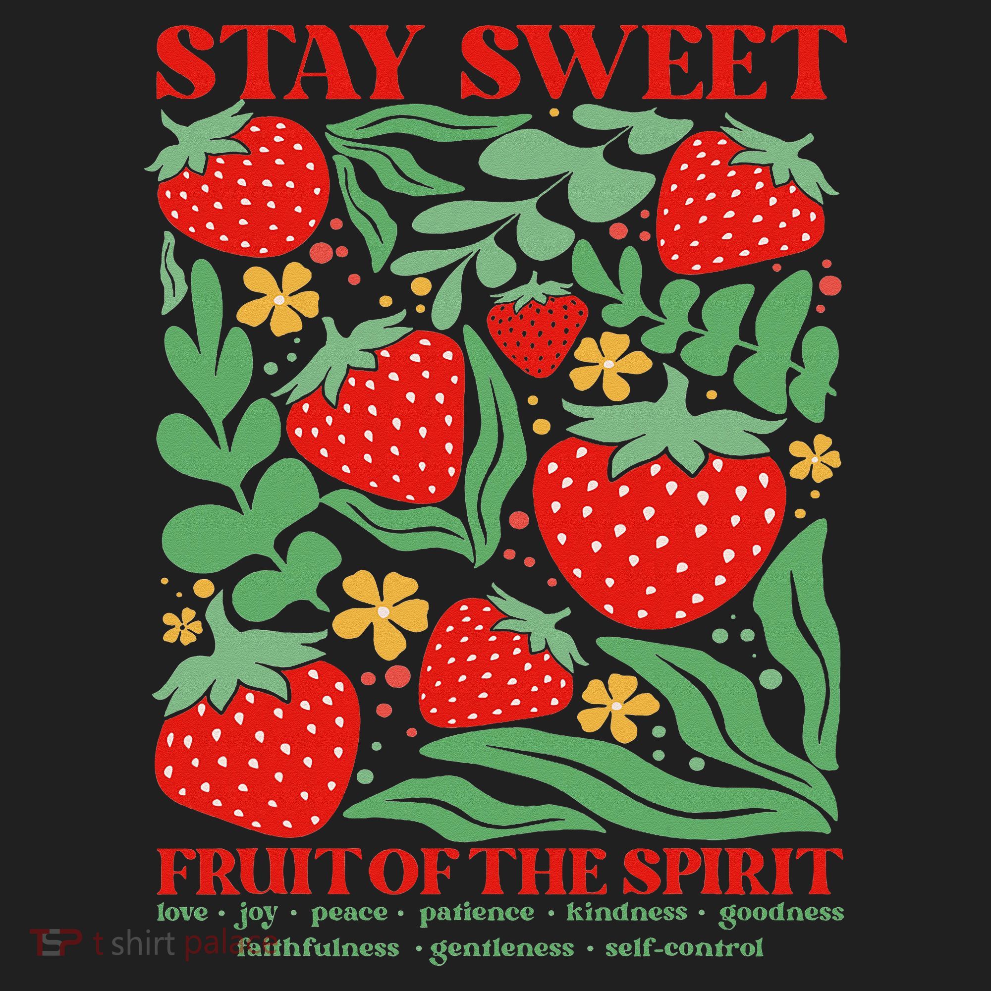 Boho Strawberry Stay Sweet Fruit Of The Spirit Christian Hat
