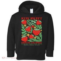 Boho Strawberry Stay Sweet Fruit Of The Spirit Christian Toddler Hoodie thumb 0