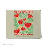 Boho Strawberry Stay Sweet Fruit Of The Spirit Christian Mousepad thumb 0