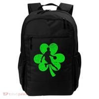 Basketball Sports St Patrick's Day Retro Shamrock Irish Gift Backpack thumb 0
