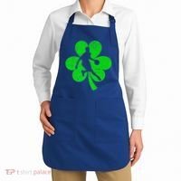 Basketball Sports St Patrick's Day Retro Shamrock Irish Gift Apron thumb 2