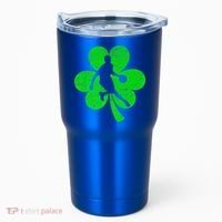 Basketball Sports St Patrick's Day Retro Shamrock Irish Gift Tumbler thumb 0