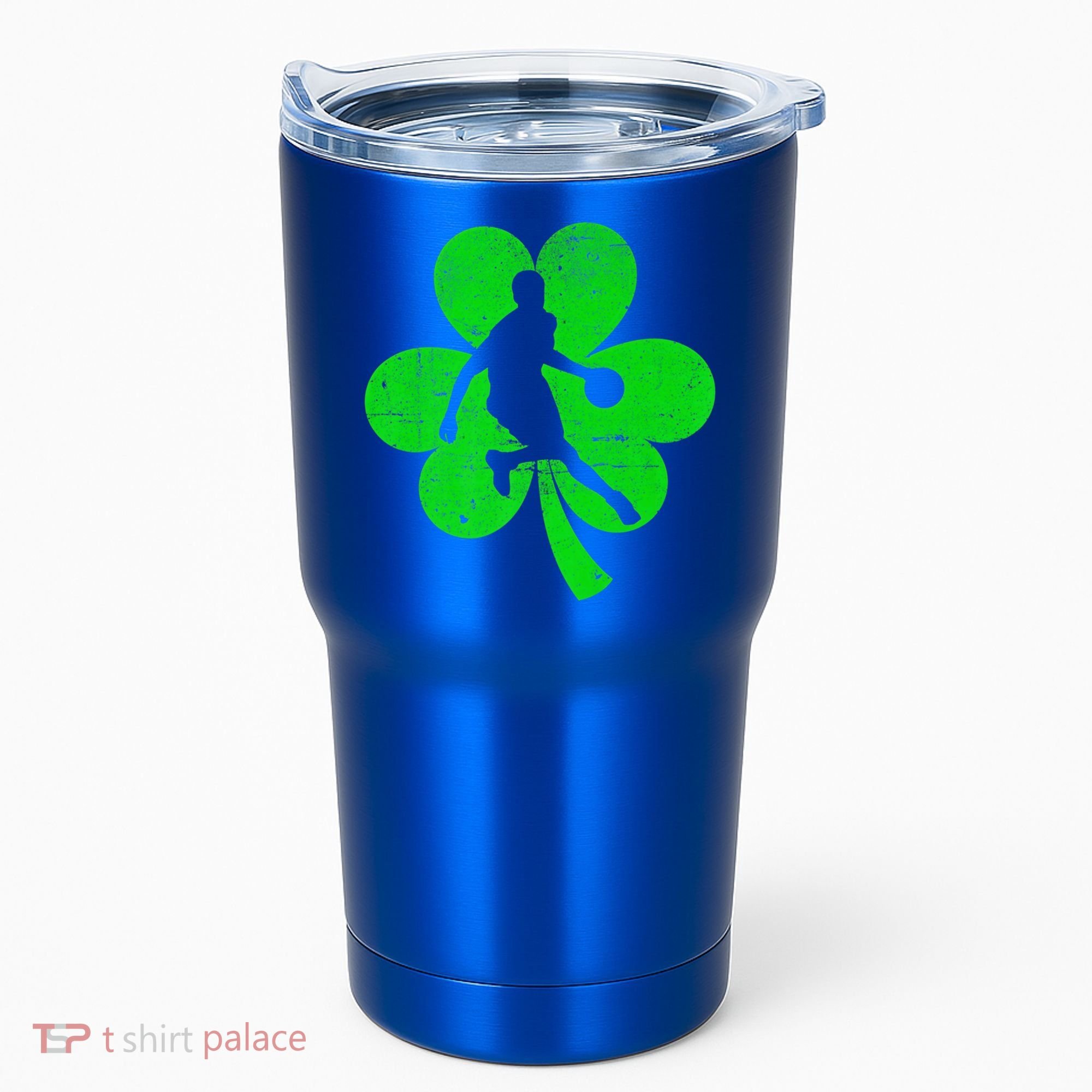 Basketball Sports St Patrick's Day Retro Shamrock Irish Gift Tumbler