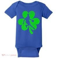 Basketball Sports St Patrick's Day Retro Shamrock Irish Gift Baby Bodysuit thumb 0