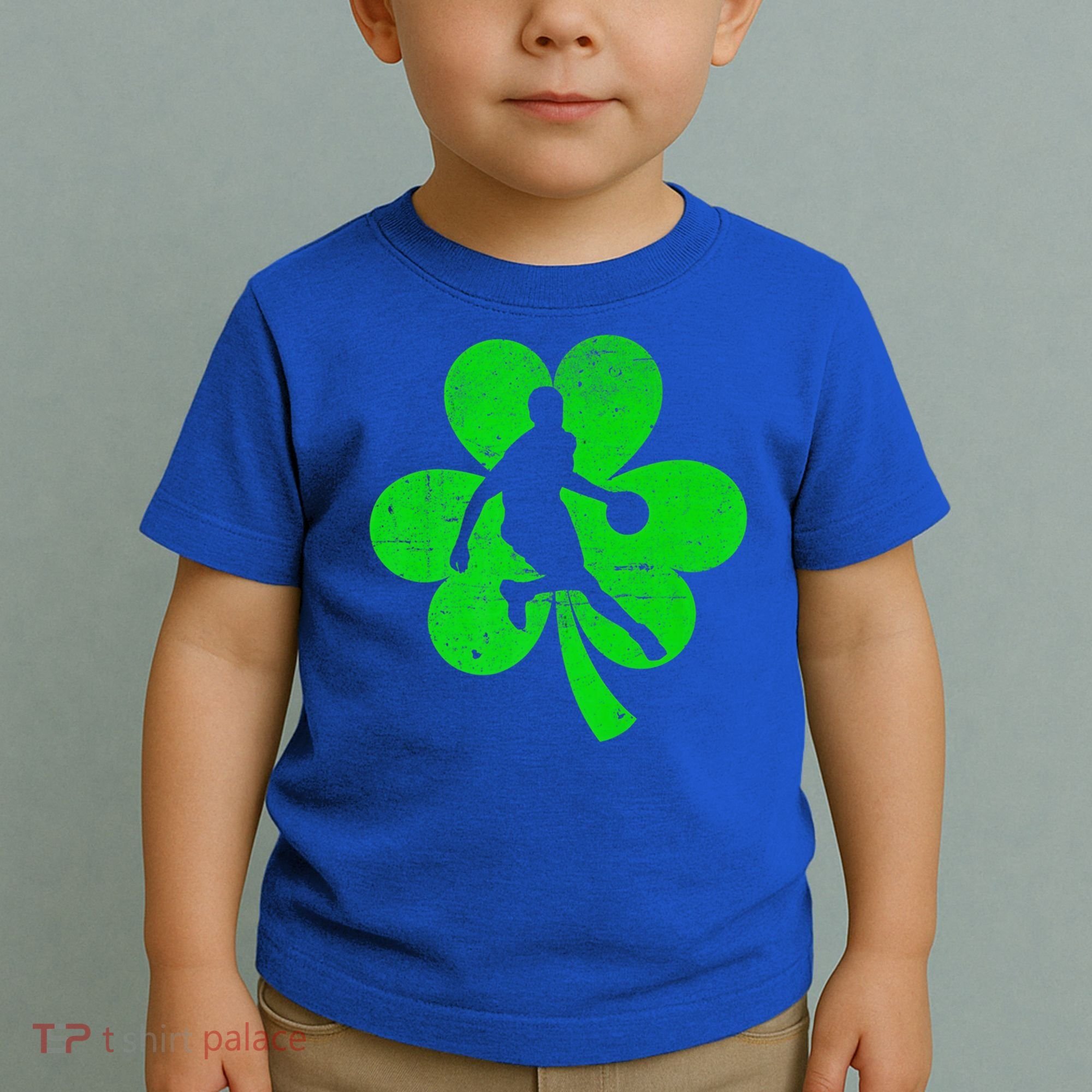 Basketball Sports St Patrick's Day Retro Shamrock Irish Gift Toddler T-Shirt