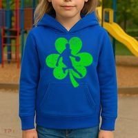 Basketball Sports St Patrick's Day Retro Shamrock Irish Gift Kids Hoodie thumb 3