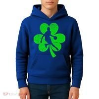 Basketball Sports St Patrick's Day Retro Shamrock Irish Gift Kids Hoodie thumb 4