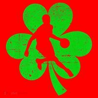Basketball Sports St Patrick's Day Retro Shamrock Irish Gift Santa Hat thumb 1