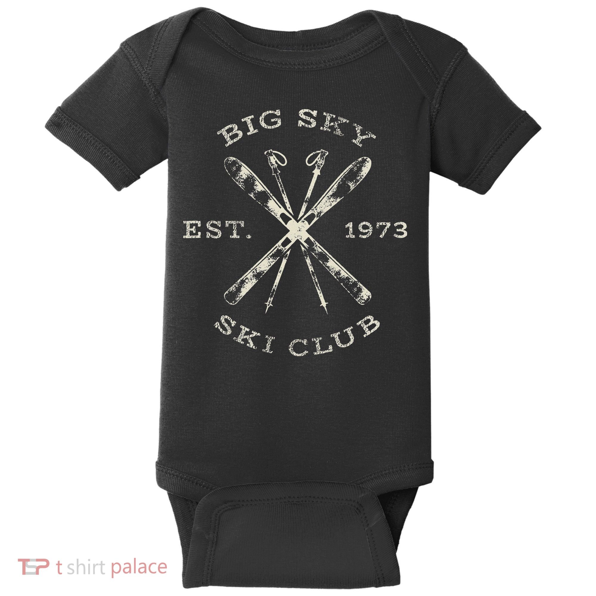 Big Sky Ski Resort Baby Bodysuit