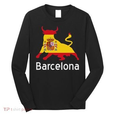 Barcelona Spain Spanish Bullfighting Long Sleeve Shirt