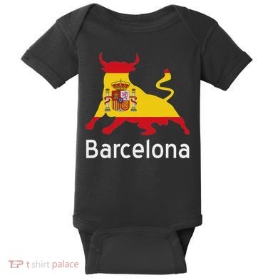 Barcelona Spain Spanish Bullfighting Baby Bodysuit