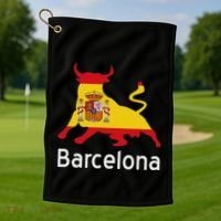 Barcelona Spain Spanish Bullfighting Golf Towel thumb 1