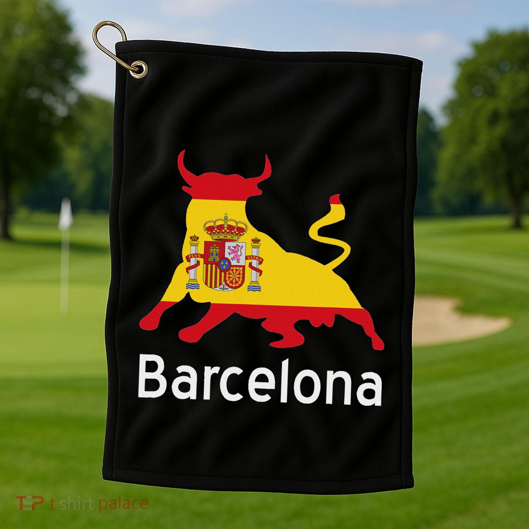 Barcelona Spain Spanish Bullfighting Golf Towel