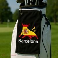 Barcelona Spain Spanish Bullfighting Golf Towel thumb 2