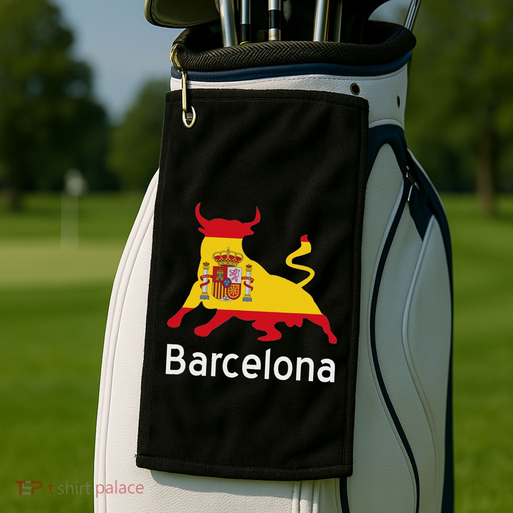 Barcelona Spain Spanish Bullfighting Golf Towel