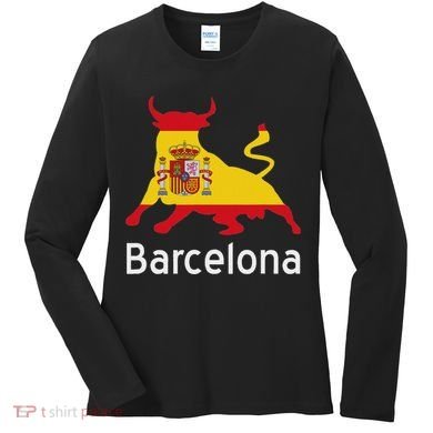 Barcelona Spain Spanish Bullfighting Women's Long Sleeve Shirt