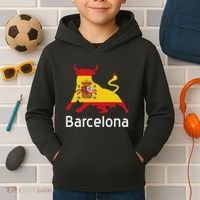 Barcelona Spain Spanish Bullfighting Kids Hoodie thumb 2