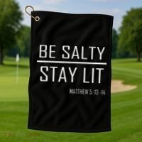 Be Salty Stay Lit Golf Towel thumb 1