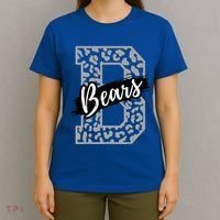 Bears School Sports Fan Team Spirits Mascot Heart Leopard T-Shirt thumb 4