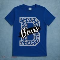 Bears School Sports Fan Team Spirits Mascot Heart Leopard T-Shirt thumb 5