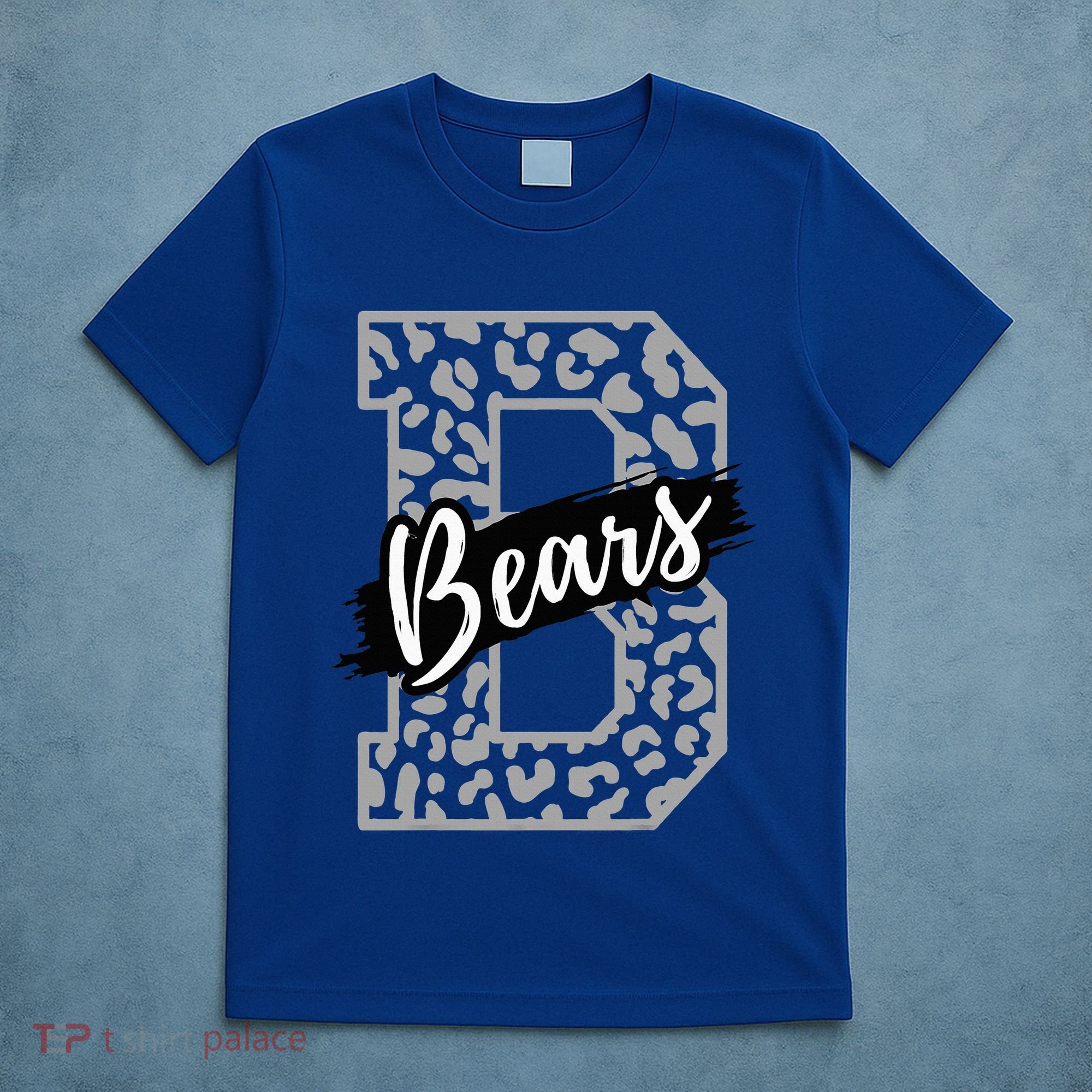 Bears School Sports Fan Team Spirits Mascot Heart Leopard T-Shirt