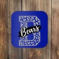 Bears School Sports Fan Team Spirits Mascot Heart Leopard Coaster thumb 0
