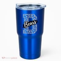 Bears School Sports Fan Team Spirits Mascot Heart Leopard Tumbler thumb 0