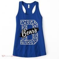 Bears School Sports Fan Team Spirits Mascot Heart Leopard Women's Tank Top thumb 0