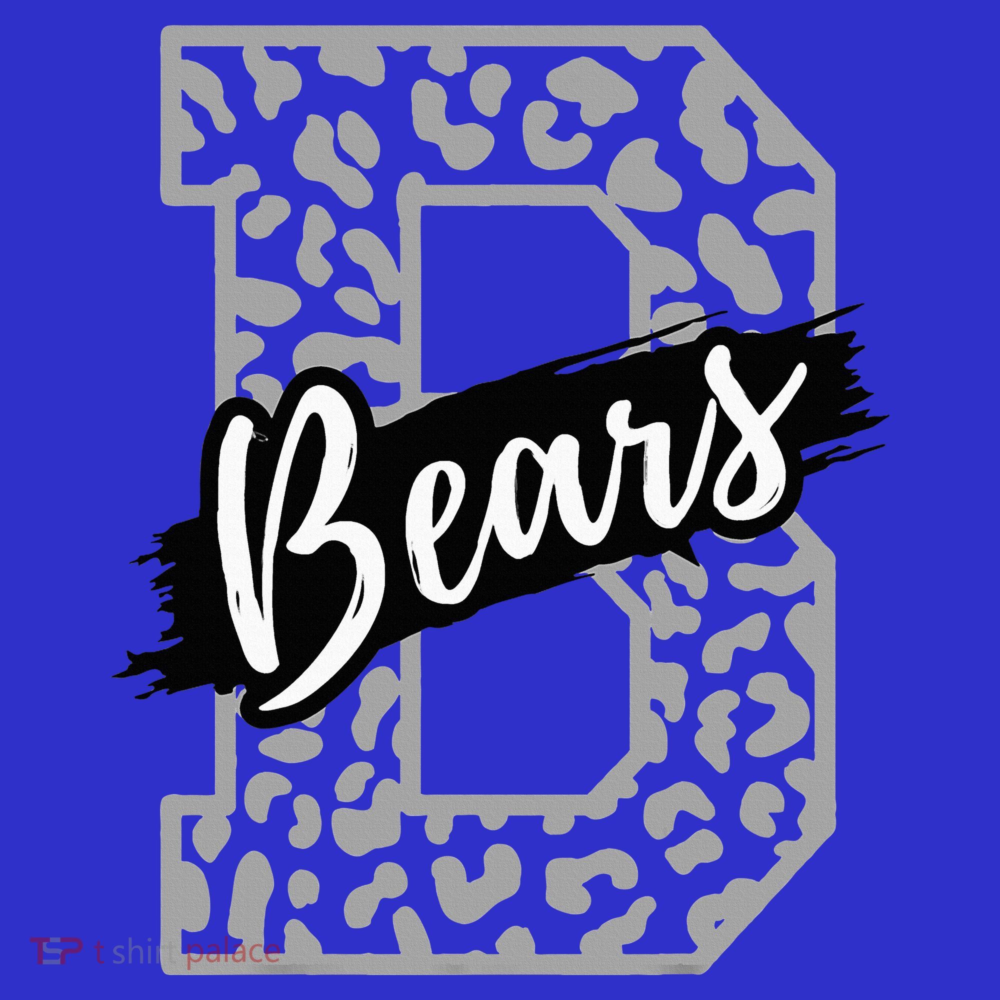 Bears School Sports Fan Team Spirits Mascot Heart Leopard Women's Tank Top