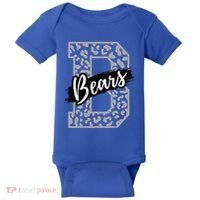 Bears School Sports Fan Team Spirits Mascot Heart Leopard Baby Bodysuit thumb 0