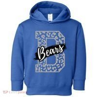 Bears School Sports Fan Team Spirits Mascot Heart Leopard Toddler Hoodie thumb 0